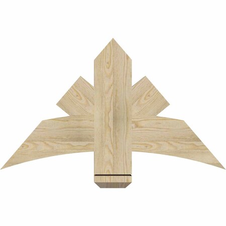 Ekena Millwork Alberta Rough Sawn Timber Gable Bracket, Douglas Fir, 36"W x 21"H x 4"D x 6"F, 14/12 Pitch GBW036X21X0406ALB00RDF